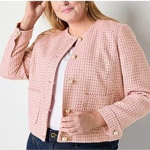 Liz Claiborne Pink Textured Blazer